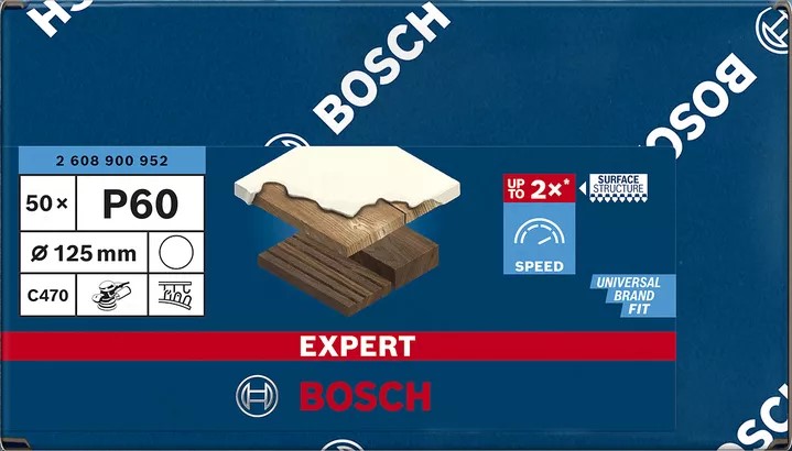 BOSCH EXP C470 ZIMPARA KAĞIDI 125 MM 60 KUM 50 Lİ