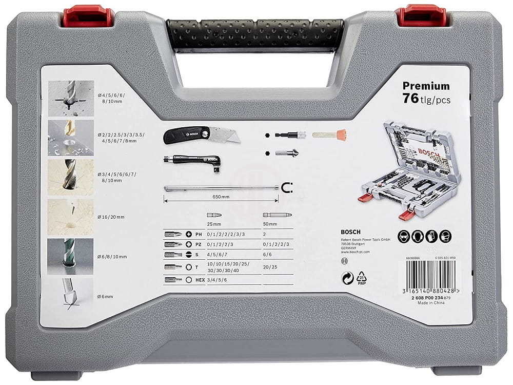 BOSCH X-LİNE PREMİUM DELME&VİDALAMA SET 76 PARÇA 2.608.P00.234 BOSCH X-LİNE PREMİUM DELME&VİDALAMA SET 76 PARÇA 2.608.P00.234
