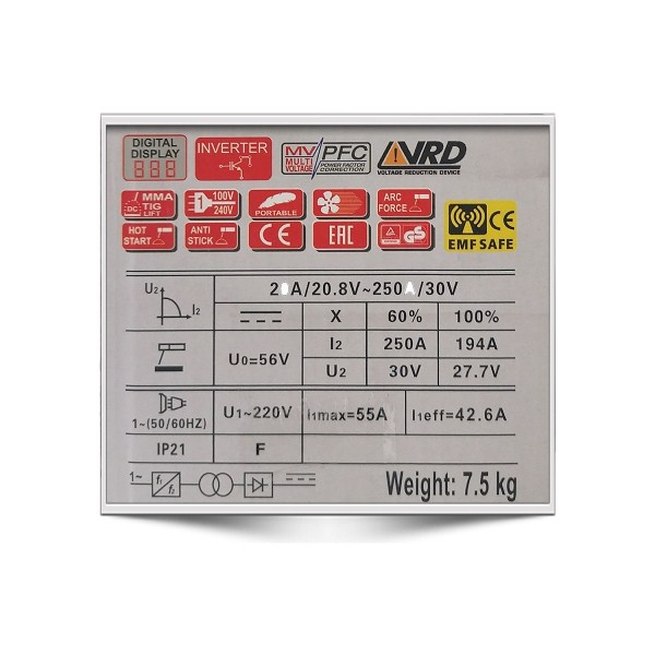 BTECH 250 AMP. DİJİTAL KAYNAK MAKİNESİ BTECH 250 AMP. DİJİTAL KAYNAK MAKİNESİ