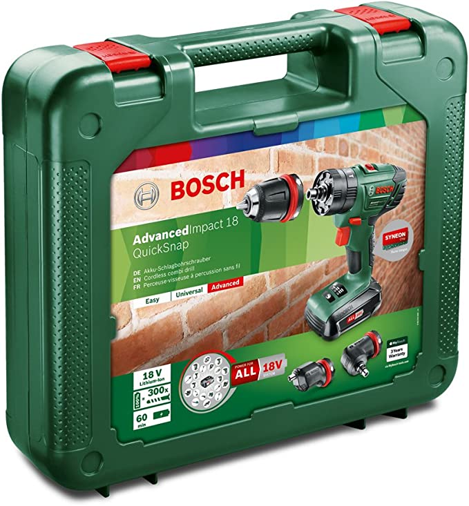 Bosch Advanced Impact 18 (1.5AH Çift Akü + 3 Adaptör) 0.603.9A3.401 Bosch Advanced Impact 18 (1.5AH Çift Akü + 3 Adaptör) 0.603.9A3.401