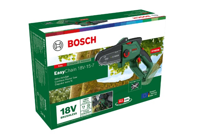 Bosch EasyChain 18V-15-7 Akülü Zincirli Ağaç Kesme Makinesi 0.600.8B8.900 Bosch EasyChain 18V-15-7 Akülü Zincirli Ağaç Kesme Makinesi 0.600.8B8.900
