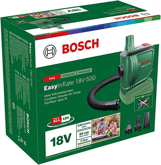 Bosch Easyınflate 18V-500 (Solo) Hava Pompası Bosch Easyınflate 18V-500 (Solo) Hava Pompası