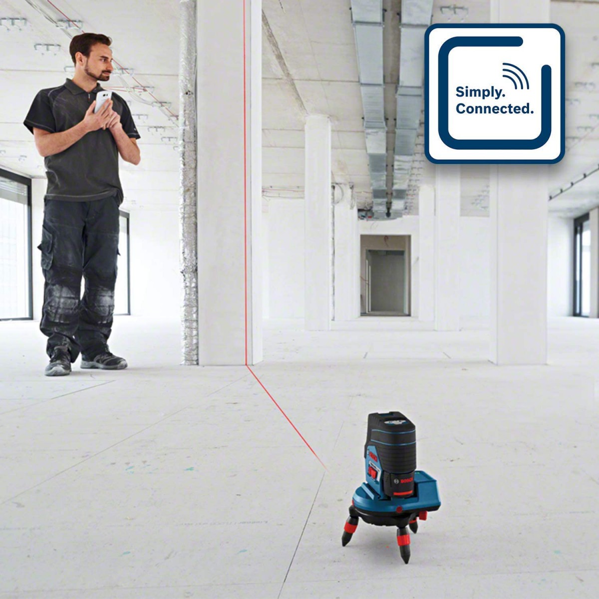 Bosch GCL 2-50 C  Çizgi Lazer + RM2 Döner Tutucu Bosch GCL 2-50 C  Çizgi Lazer + RM2 Döner Tutucu