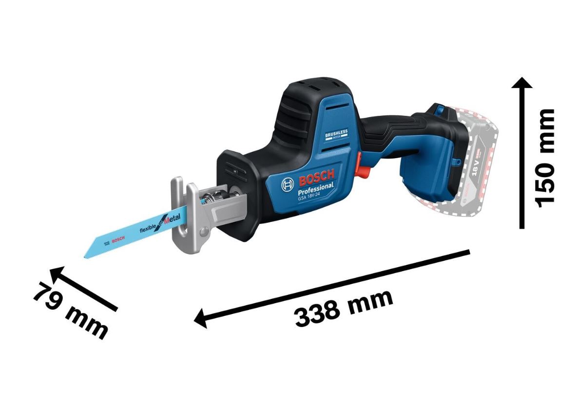 Bosch GSA 18V-24 Akülü Panter Testere (solo)