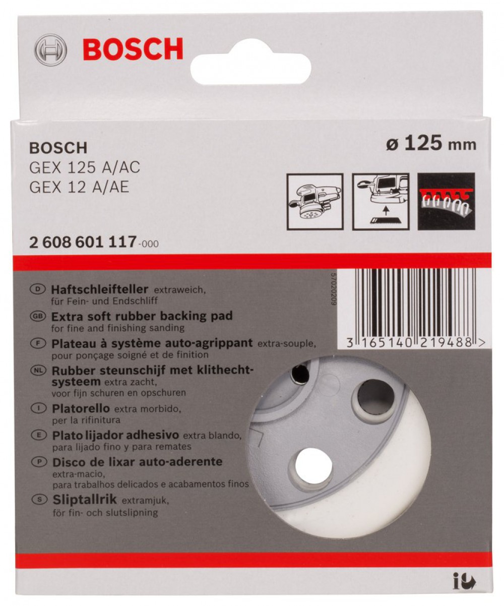 Bosch Gex Zımpara Makinaları İçin 125 Mm Yumuşak Taban