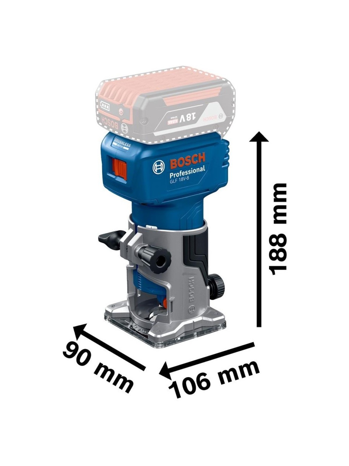 Bosch GKF 18V-8 Freze Makinesi Solo Bosch GKF 18V-8 Freze Makinesi Solo