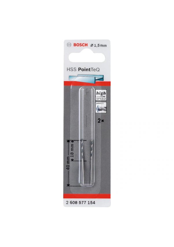 Bosch Hss Pointteq Metal Matkap Ucu 1,5 mm 2'Lİ Bosch Hss Pointteq Metal Matkap Ucu 1,5 mm 2'Lİ
