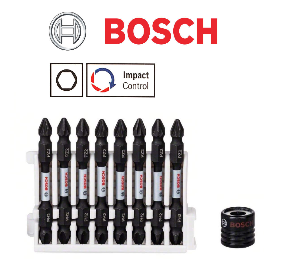 Bosch Impact Control Çift Taraf 8 Lİ Bits Uç (ph2 ve pz2)