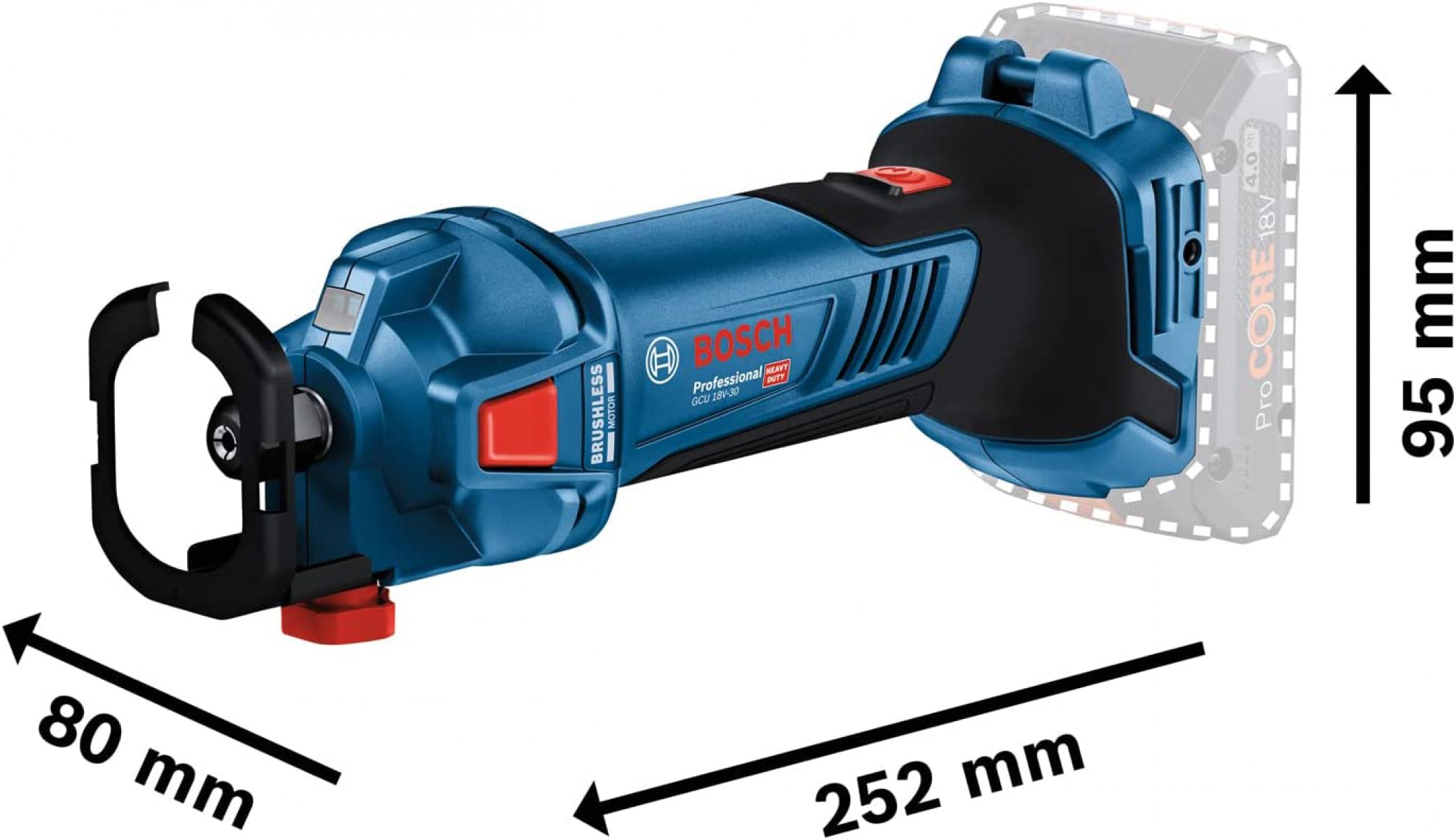 Bosch Professional GCU 18V-30 Akülü Kuru Levha Kesici SOLO Bosch Professional GCU 18V-30 Akülü Kuru Levha Kesici SOLO