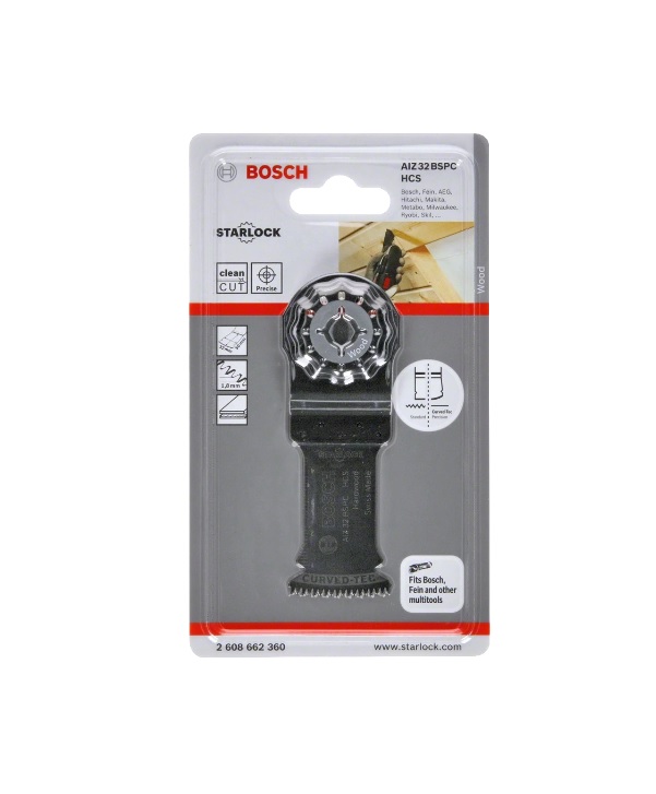 Bosch Starlock AIZ 32 BSPC HCS Sert Ahşap İçin Salınımlı Testere Bıçağı 2 608 662 360 Bosch Starlock AIZ 32 BSPC HCS Sert Ahşap İçin Salınımlı Testere Bıçağı 2 608 662 360