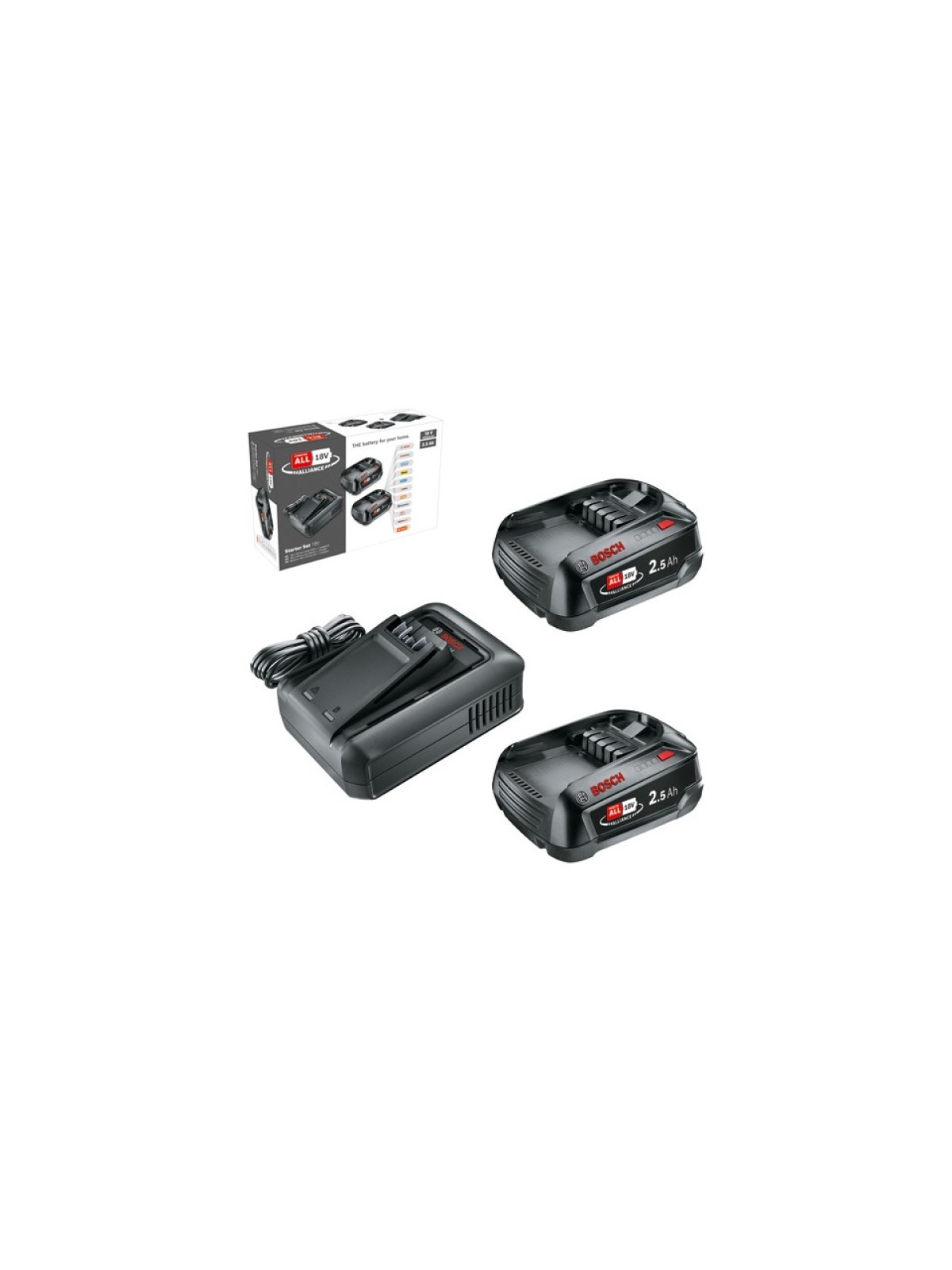 Bosch Starter Set 18V ( 2 x 2,5 Ah + AL18V01) 1.600-A03.1T5 Bosch Starter Set 18V ( 2 x 2,5 Ah + AL18V01) 1.600-A03.1T5