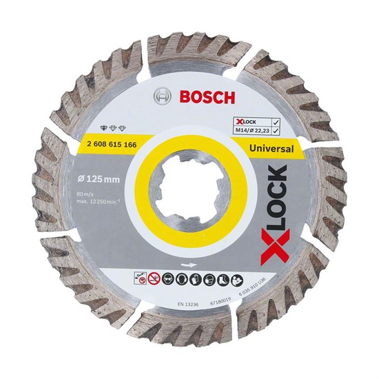 Bosch  X-Lock  Standard Seri Genel Yapı Malzemeleri İçin Elmas Kesme Diski 125 mm 2608615166 Bosch  X-Lock  Standard Seri Genel Yapı Malzemeleri İçin Elmas Kesme Diski 125 mm 2608615166