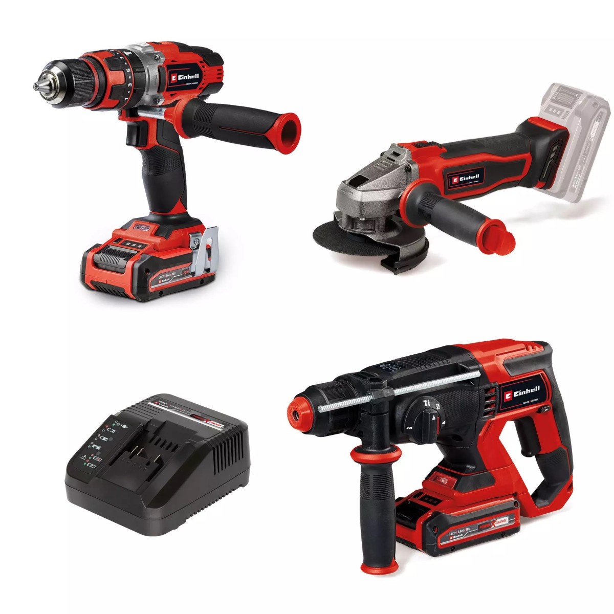Einhell TE-TK 18/3 Lİ+2 (CD+AG+HD) AKÜLÜ ALET SETİ Einhell TE-TK 18/3 Lİ+2 (CD+AG+HD) AKÜLÜ ALET SETİ