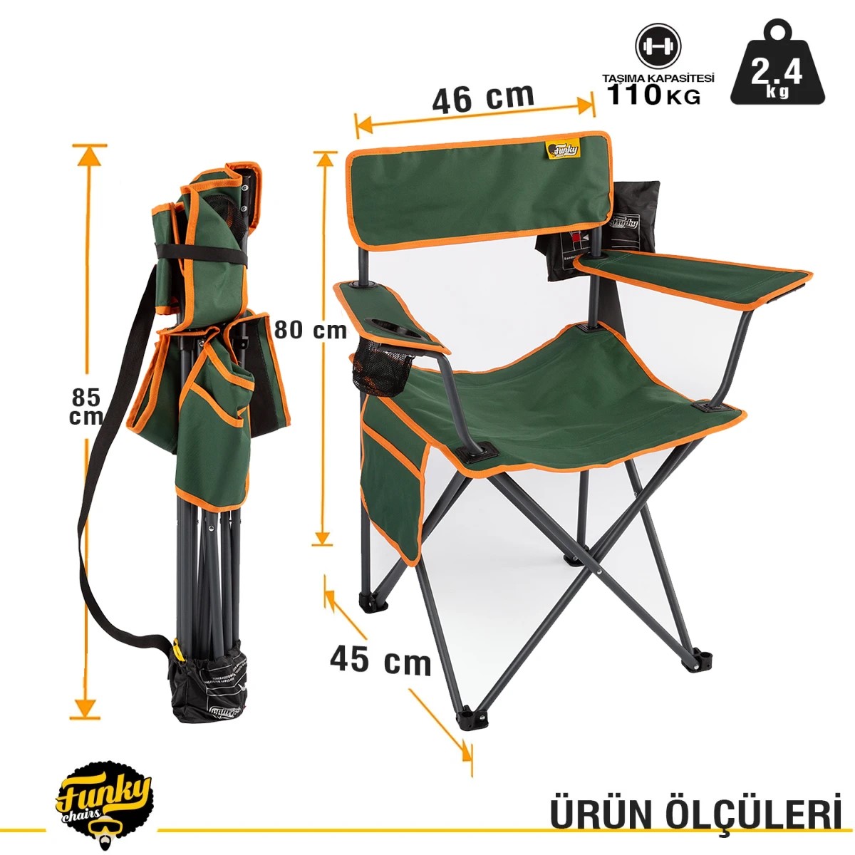 FUNKY CHAIRS CAMPER KATL. KAMP PİKNİK SAN. PET. YEŞ/TURUNCU