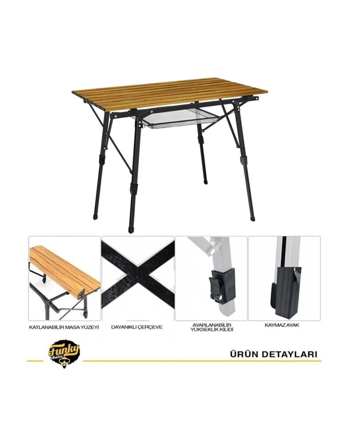 FUNKY CHAIRS ELİTE ALM. TELK. AYAKLI KAMP PİKNİK MASA - AHŞAP DESEN FUNKY CHAIRS ELİTE ALM. TELK. AYAKLI KAMP PİKNİK MASA - AHŞAP DESEN