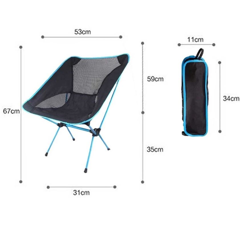 FUNKY CHAIRS ULTRALİGHT 900 GR ALÜMİNYUM KATLANIR KAMP SANDALYESİ MAVİ
