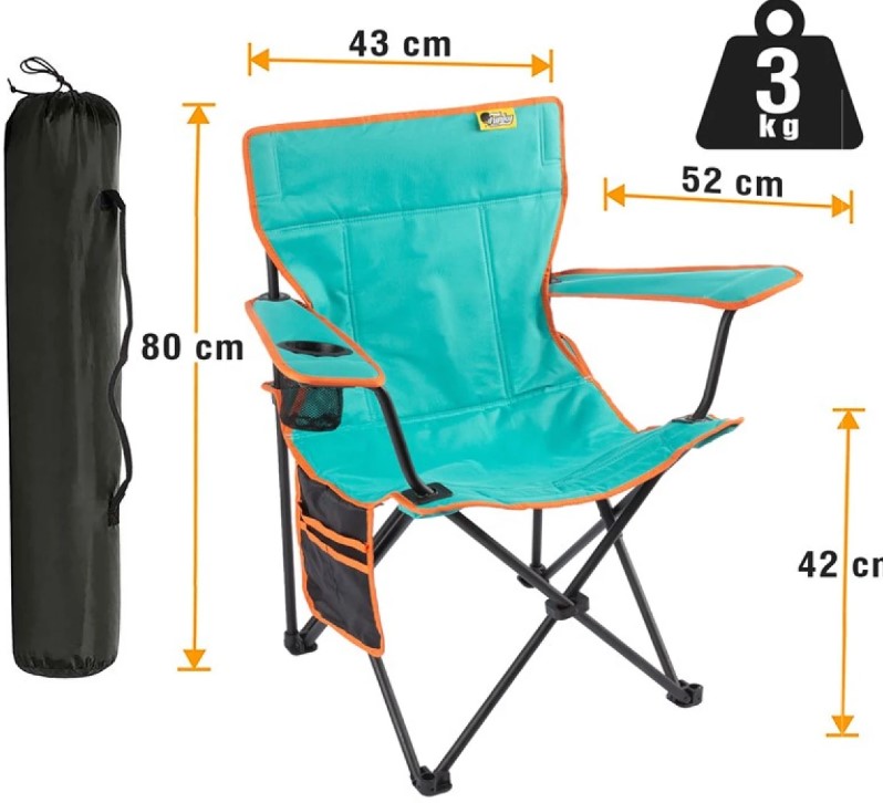 FUNKY CHAIRS V2 TURKUAZ LÜKS KAMP SANDALYESİ FUNKY CHAIRS V2 TURKUAZ LÜKS KAMP SANDALYESİ