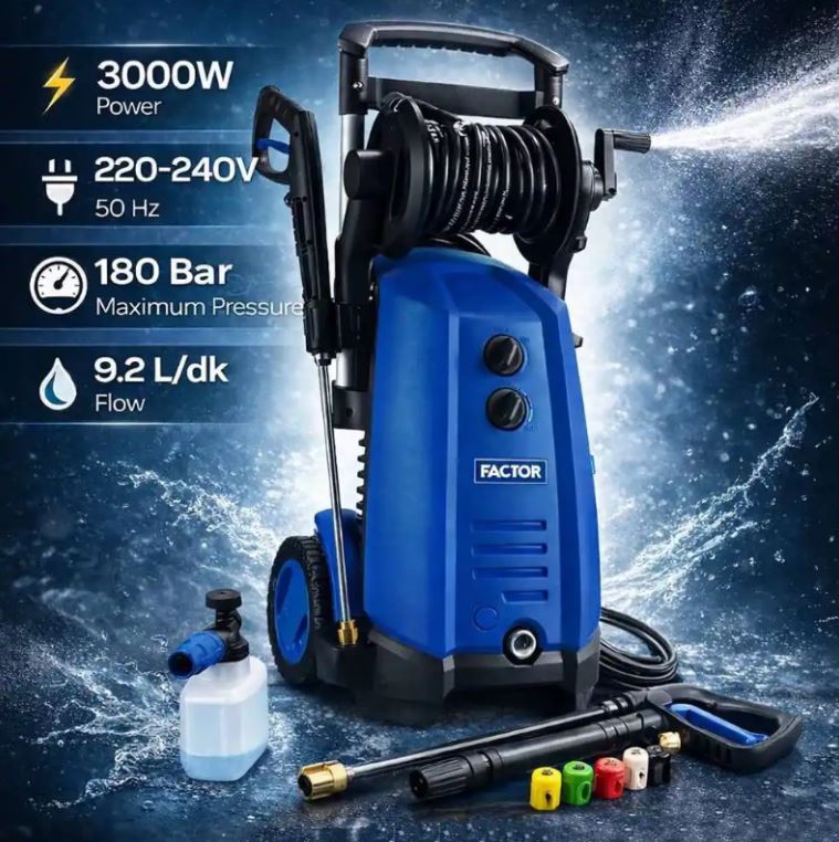 Factor FCPW180D Basınçlı Yıkama Makinesi 180 Bar