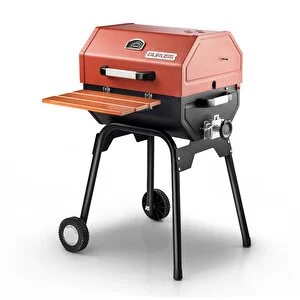 GURUSS CG-050 KILIF+ÖNLÜK KÖMÜRLÜ BARBEKÜ MANGAL OKSİT KIRMIZI