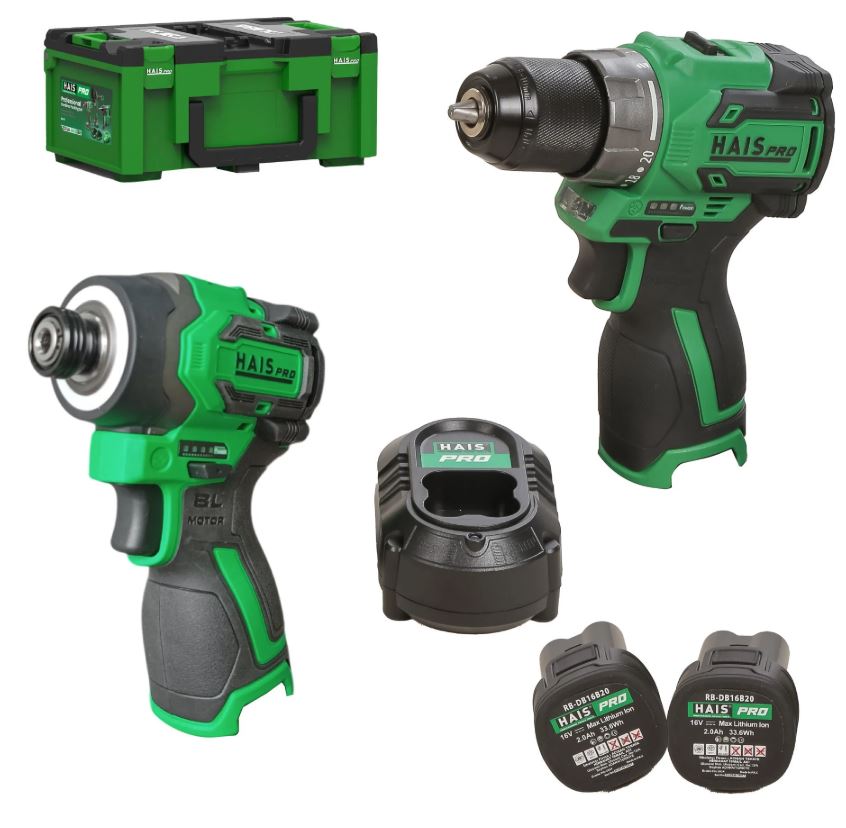 Hais Pro Profesyonel Akülü Set RB-03(DB-16/SD1608L/DB16B20X2/şarj aleti/çanta