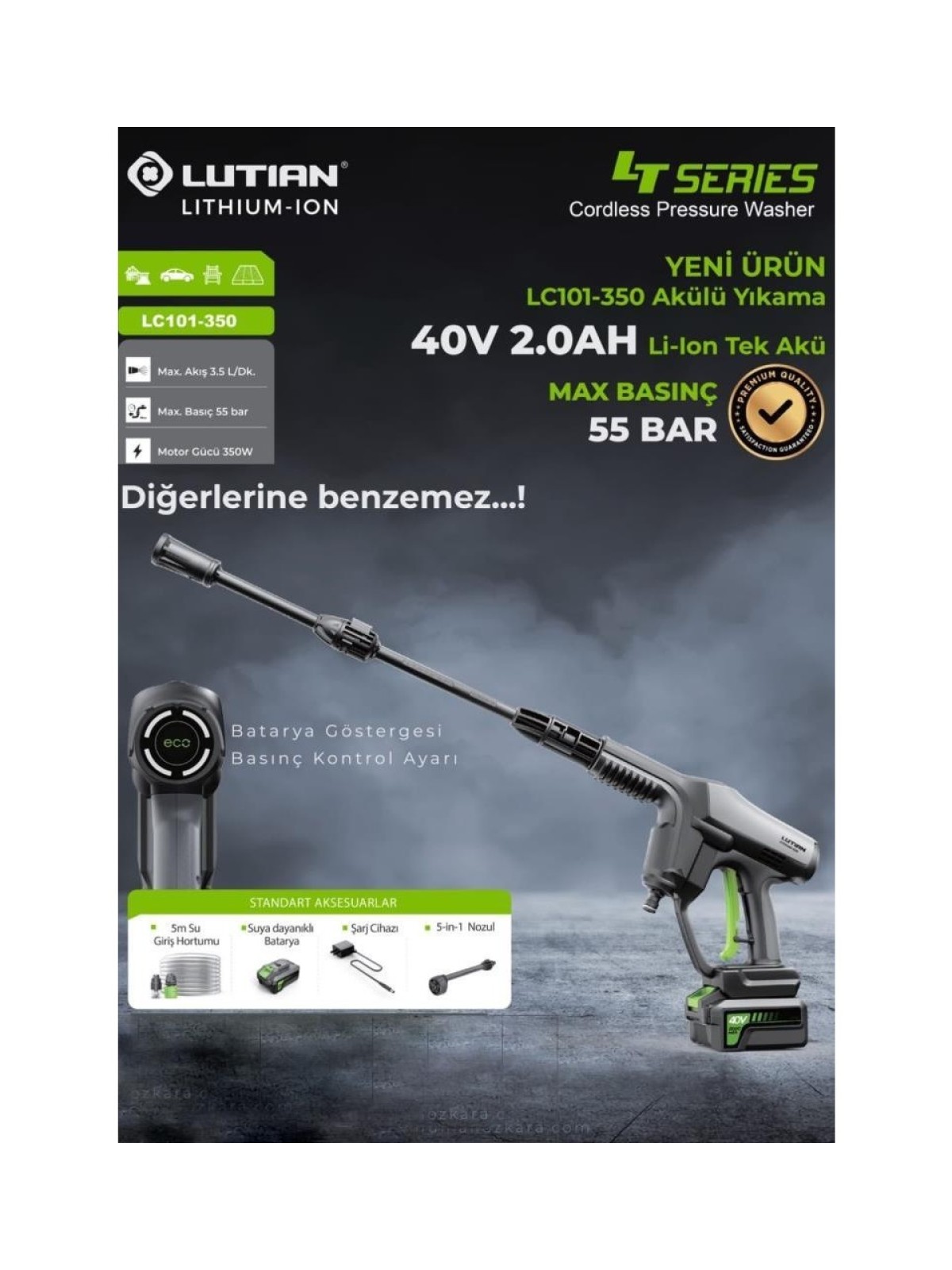 Lutıan LC-101-350 Akülü Yıkama Makinesi Lutıan LC-101-350 Akülü Yıkama Makinesi