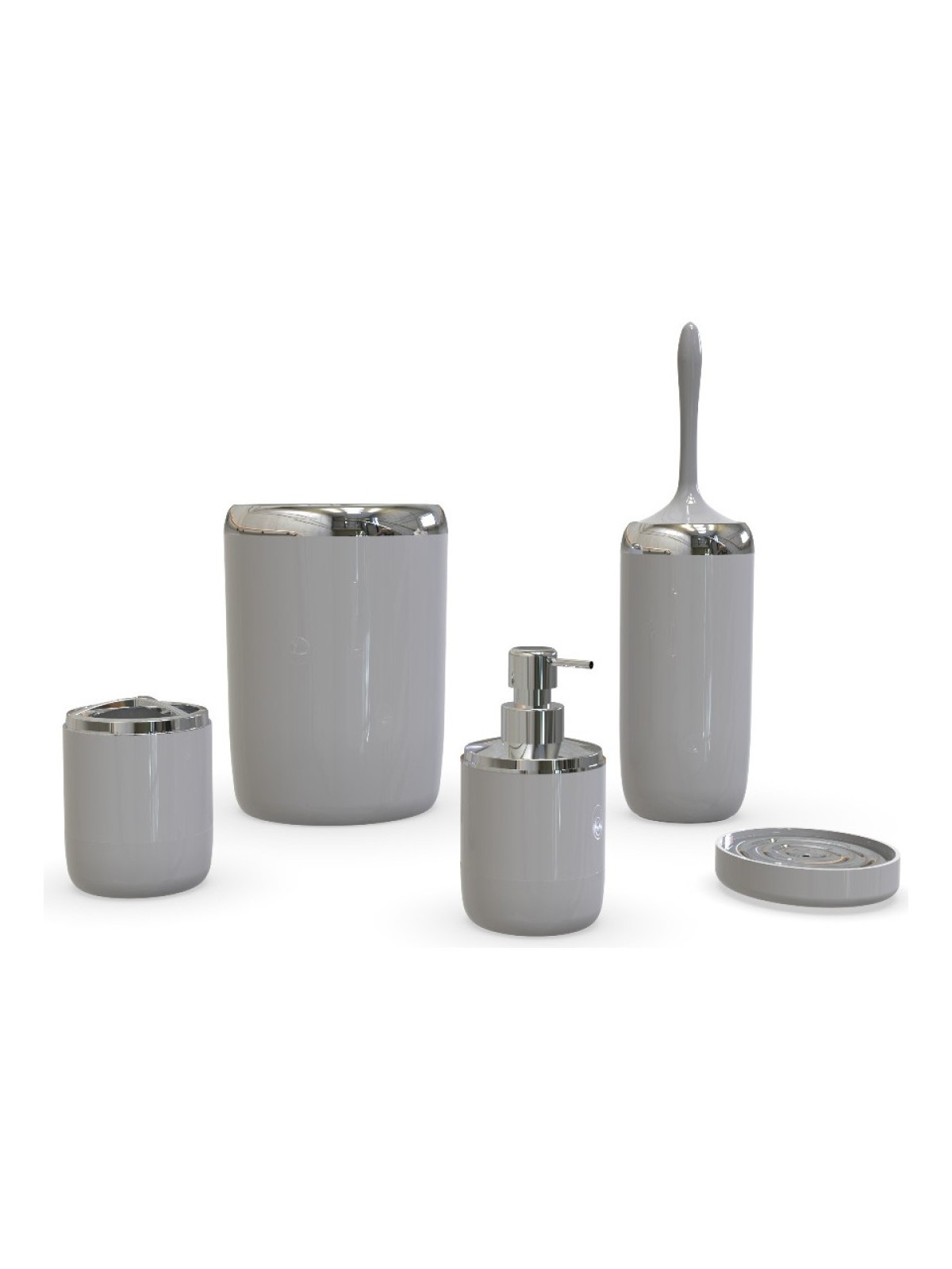 PRİMANOVA LİMA XL KROM DEKORLU BANYO SETİ GRİ M-SAS04-07-P PRİMANOVA LİMA XL KROM DEKORLU BANYO SETİ GRİ M-SAS04-07-P