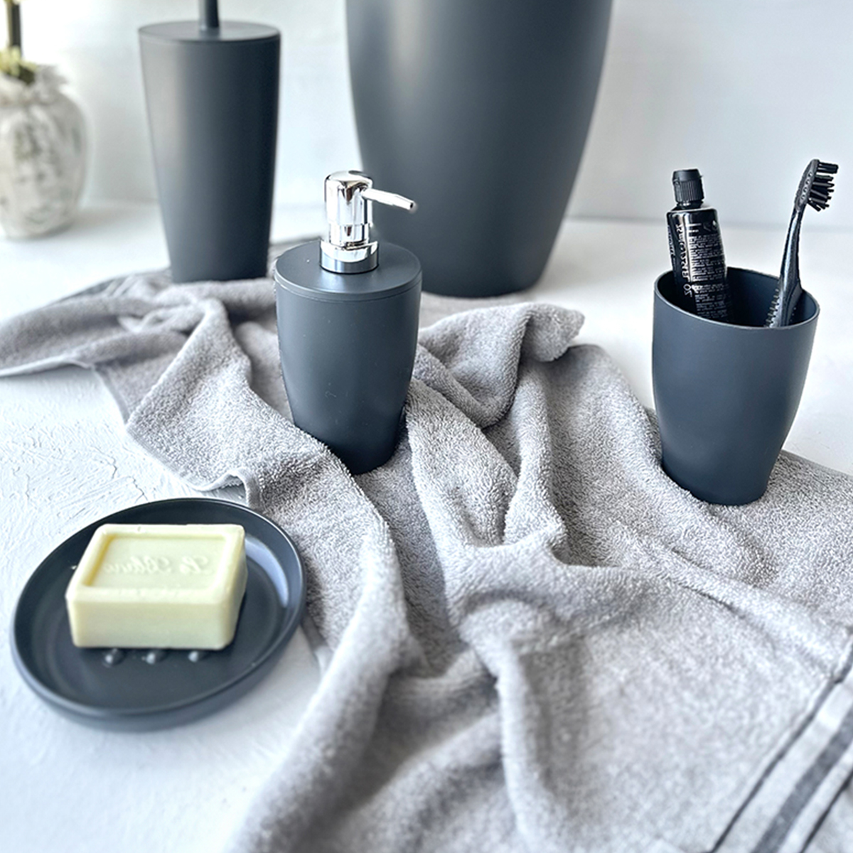 PRİMANOVA PURE 5Lİ BANYO SETİ GRİ M-SAS14-07 PRİMANOVA PURE 5Lİ BANYO SETİ GRİ M-SAS14-07