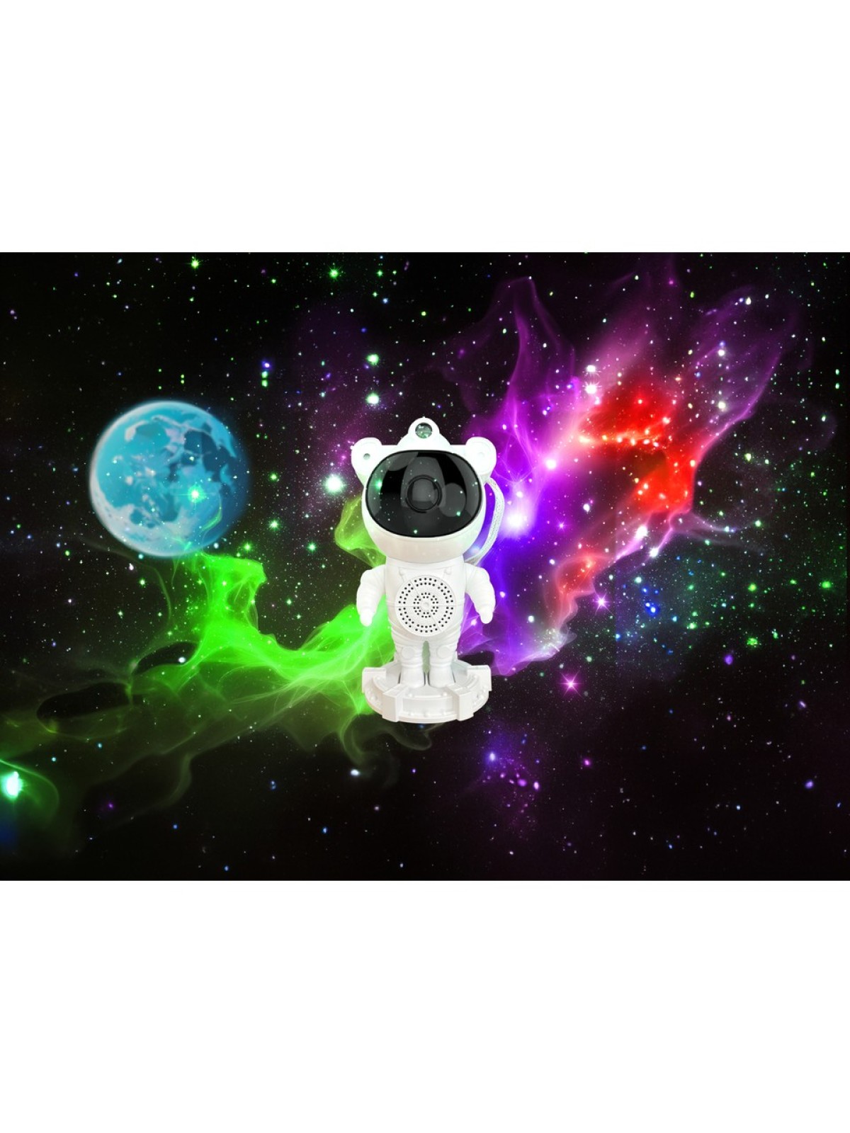 Petrix 1822 Uzaktan Kumandalı / Bluetooth Astronot Projektör Gece Lambası