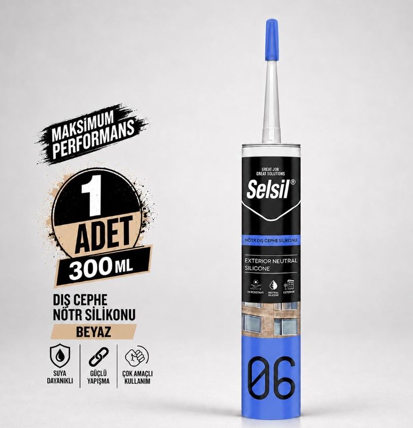 SELSIL 06 NOTR CEPHE SILIKON 300 ML BEYAZ