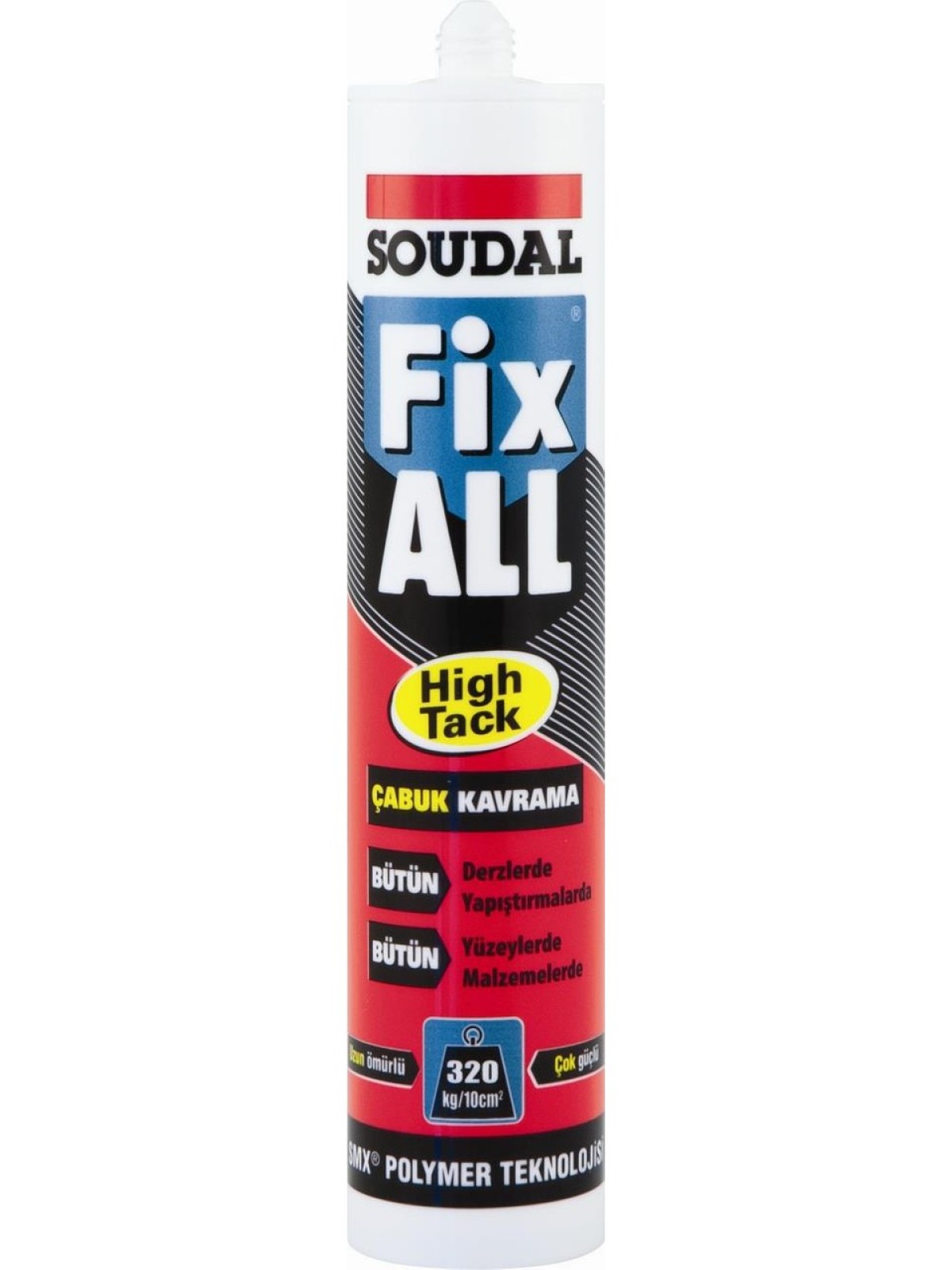 SOUDAL FİX ALL HIGH TACK 290 ML.-BEYAZ SOUDAL FİX ALL HIGH TACK 290 ML.-BEYAZ