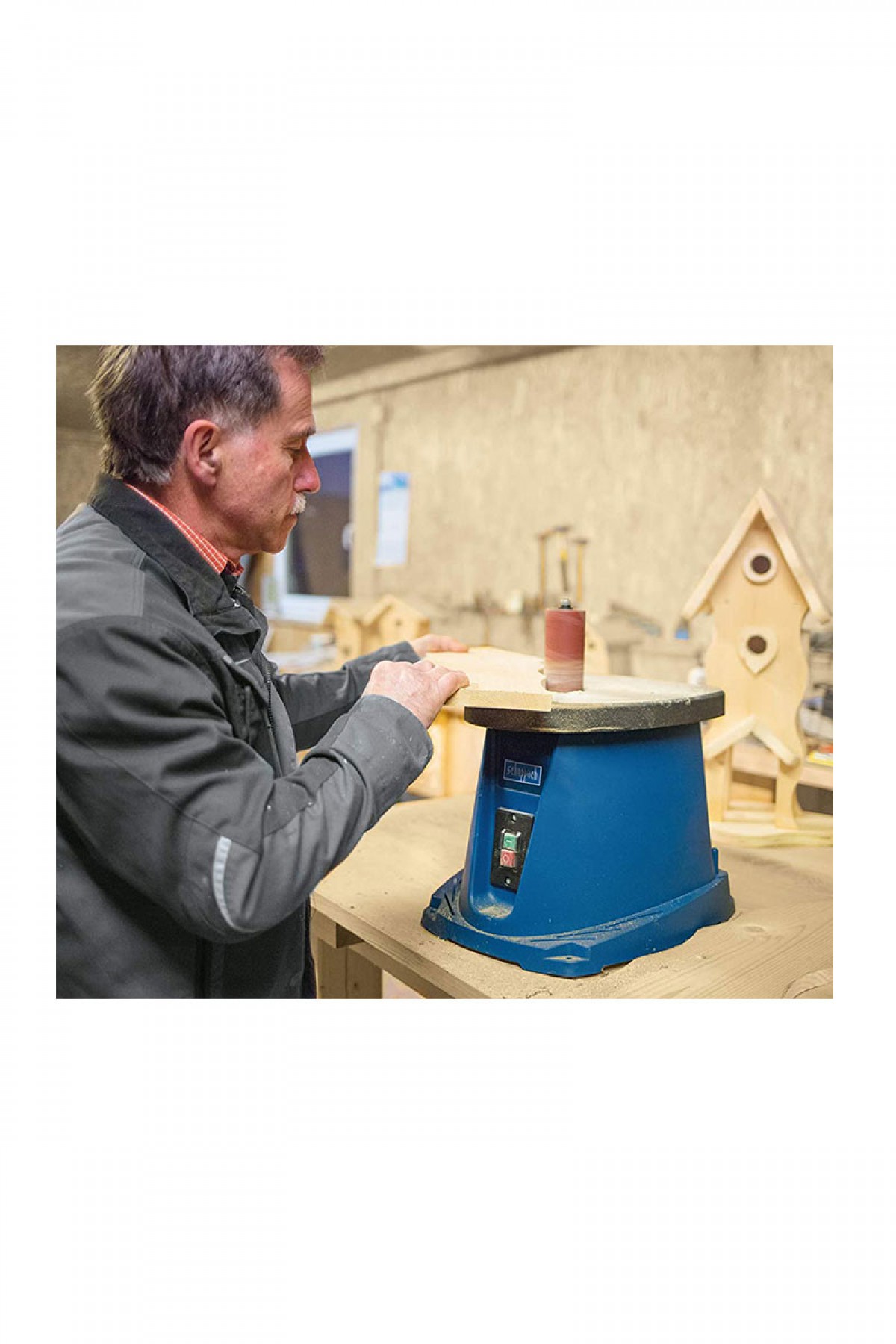 Scheppach Osm100 Salınımlı Silindir Zımpara Makinası Scheppach Osm100 Salınımlı Silindir Zımpara Makinası