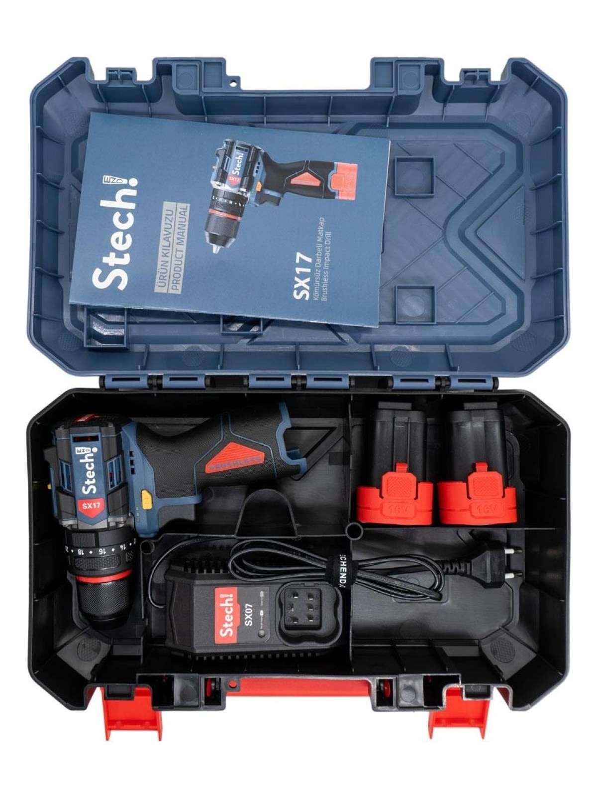 StechEnd SX17 2X2Ah 16V Akülü Darbeli Matkap