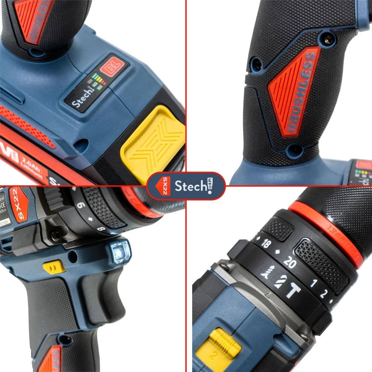 StechEnd SX22 2X2Ah 20V Akülü Darbeli Matkap StechEnd SX22 2X2Ah 20V Akülü Darbeli Matkap