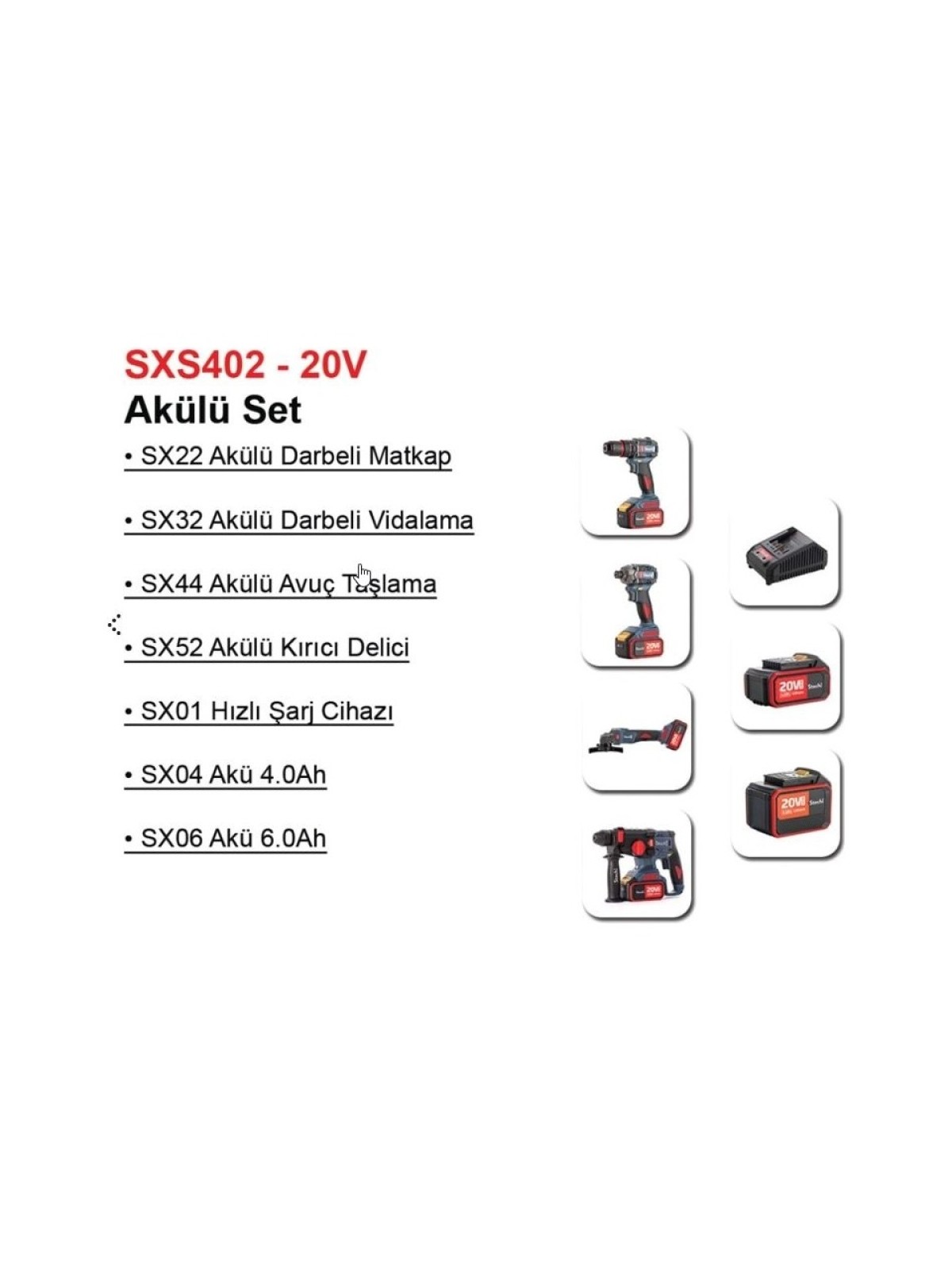 StechEnd SXS402 SET (SX22-SX32-SX44-SX52)1X4AH+1X6AH