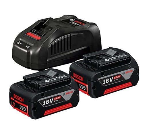 BOSCH 18V Başlangıç seti 2x5.0 Ah + GAL 1880CV 1 600 A00 B8J