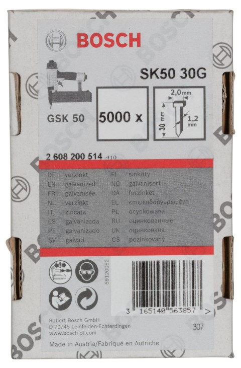 BOSCH GSK 50 ÇİVİSİ 30MM 5000Lİ 200514