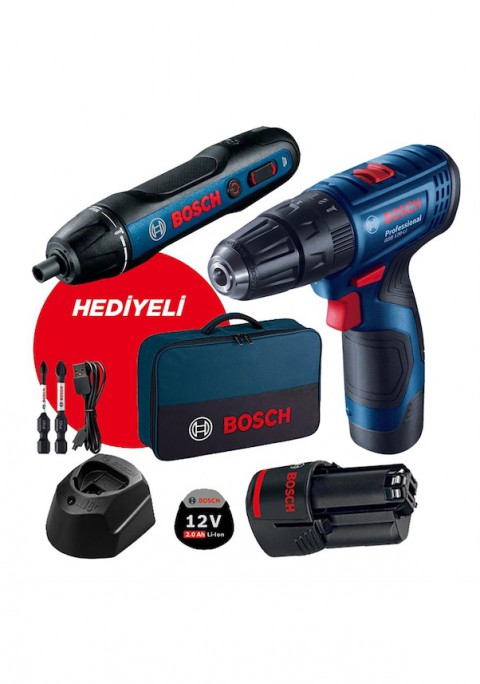 BOSCH Gsb 120-Li + Bosch GO Kit  06019G8124
