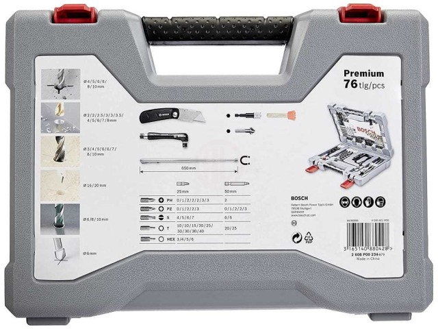 BOSCH X-LİNE PREMİUM DELME&VİDALAMA SET 76 PARÇA 2.608.P00.234