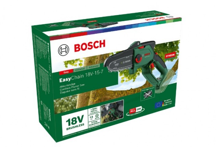 Bosch EasyChain 18V-15-7 Akülü Zincirli Ağaç Kesme Makinesi 0.600.8B8.900