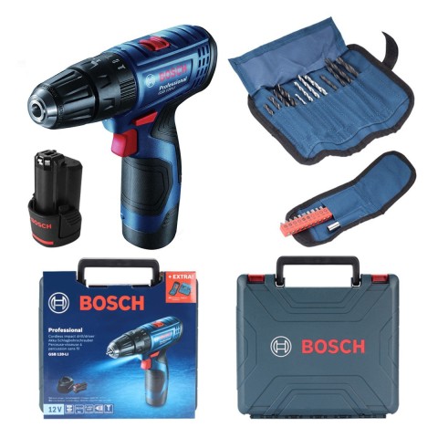 Bosch GSB 120-LI 2x2Ah Akülü Darbeli Vidalama + 23 Parça Set -06019G8102