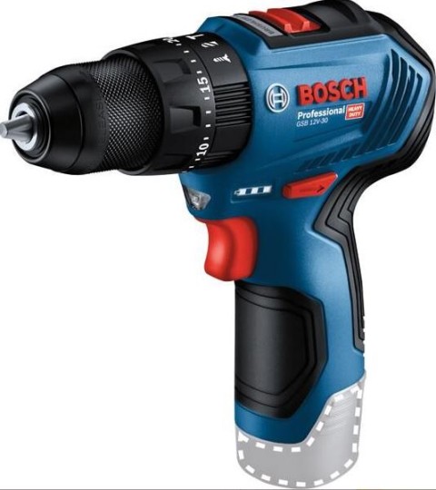 Bosch GSB 12V-30 Professional 2.0ah Çift Akülü Darbeli Vidalama + 39 Parça Vidalama Set - 06019G9101