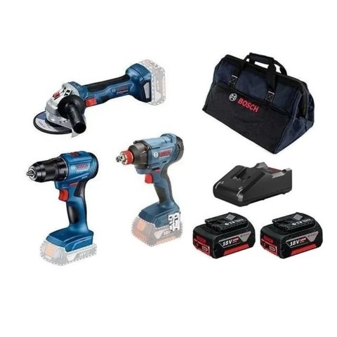 Bosch GSR 185-LI + GDX 180-LI + GWS 180-LI (2x 4.0 Ah, GAL 18V-40) + RAF toolbag - 0615990N3P