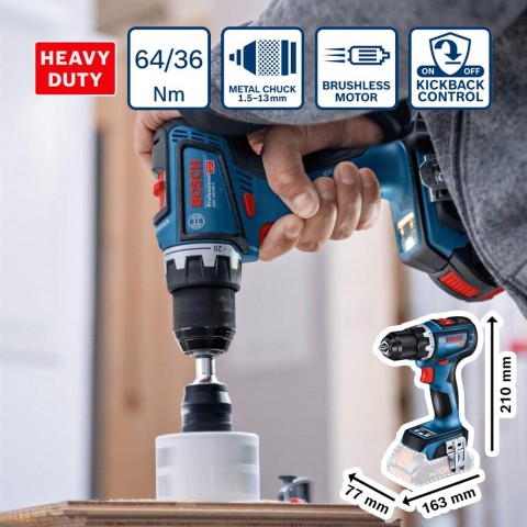 Bosch GSR 18V-90 C Akülü Delme Vidalama Makinesi(2X5 AH Akü+Şarj Cihazı)