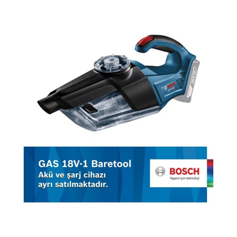 Bosch GAS 18V-1 Professional Akülü El Süpürgesi (Akü ve Şarj Cihazı Dahil Değildir) - 06019C6200