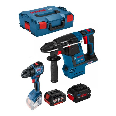 Bosch Gbh 18V-26 + Bosch Gsr 18V-50 1x 4.0 1x 8.0 Ah Professional Set