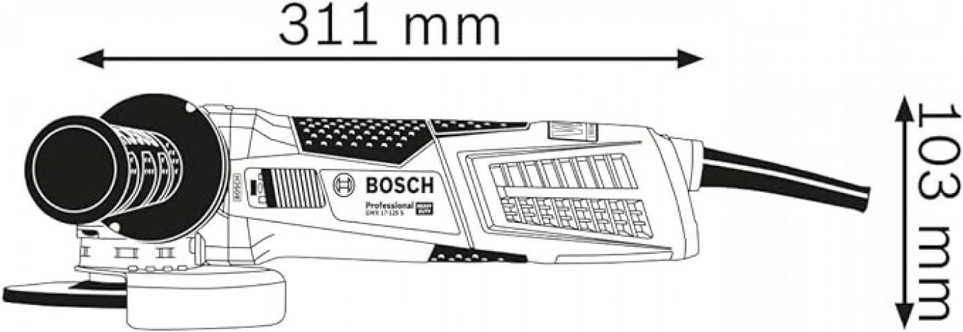 Bosch Gws 12-125 S Devir Ayarlı Avuç Taşlama Makinesi 0.601.3A6.020