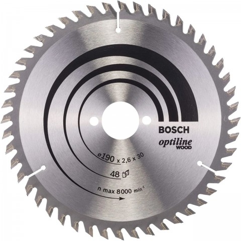 Bosch Optiline Ahşap 190x30 mm 48 Diş Daire Testere Bıçağı - 2608640617