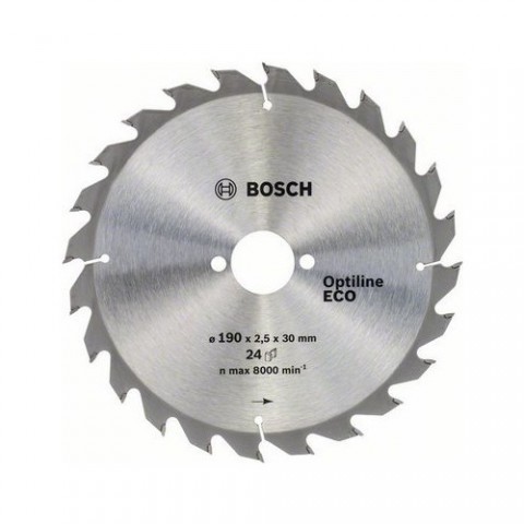 Bosch Eco Ahşap Daire Testere 190x30mm 24 Diş 2608644376