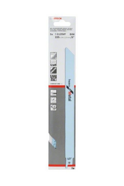 Bosch S 1125 Vf Heavy Metal İçin Tilki Kuyruğu Bıçağı (paketi 5 li)