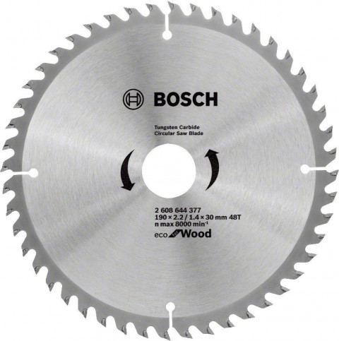 BOSCH WOOD  ECO DAİRE TESTERE BIÇAĞI 190MM 48DİŞ AHŞAP